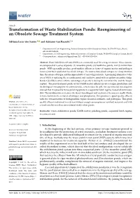 Reengineering of an Obsolete Sewage Treatment System