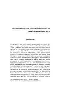 The Crime of Material Culture, the Condition of the Colonies And
