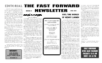 THE FAST FORWARD NEWSLETTER Some Kind of April Fool's Joke