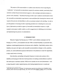The Purpose Ofthis Memorandum Is to Address Issues That Have Arisen Regarding The