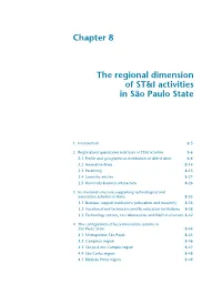 The Regional Dimension of ST&I Activities in São Paulo State