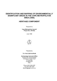 Cmc Heritage Resources Sensitivity Study