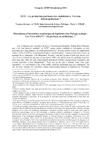 Congrès AFSP Strasbourg 2011 ST31