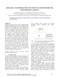 Developing an Enterprise Operating System (Eos) with the Federated Interoperability Approach