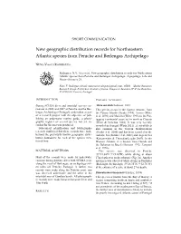 New Geographic Distribution Records for Northeastern Atlantic Species from Peniche and Berlengas Archipelago