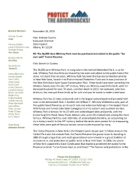 November 10, 2020 Hon. Andrew Cuomo Executive Chamber State