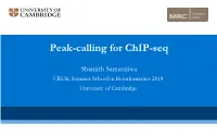 Peak-Calling for Chip-Seq