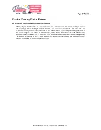 Plastics: Floating Ethical Flotsam