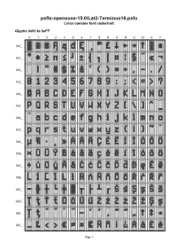 Psftx-Opensuse-15.0/Lat2-Terminus16.Psfu Linux Console Font Codechart