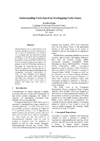 Understanding Verbs Based on Overlapping Verbs Senses