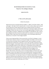 AN INTRODUCTION to PLATO's ETHICS Based on the Dialogue