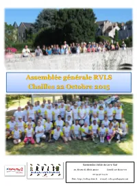 Assemblée Générale RVLS Chailles 22 Octobre 2015