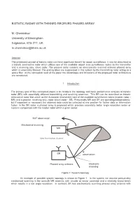 Bistatic Radar with Thinned Receiving Phased Array for Airports Surveillance