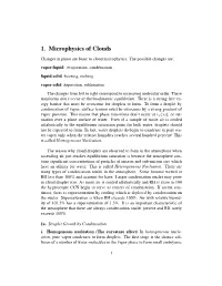Cloud Microphysics