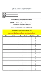 Contract Budget Justification.Xlsx