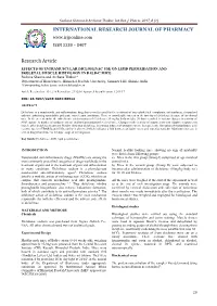 Effects of Intramuscular Diclofenac Use on Lipid