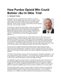 How Purdue Opioid Win Could Bolster J&J in Okla. Trial