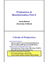Proteomics & Bioinformatics Part II