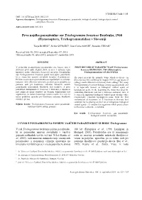 Prva Najdba Parazitoidne Ose Trichogramma Brassicae Bezdenko, 1968 (Hymenoptera, Trichogrammatidae) V Sloveniji