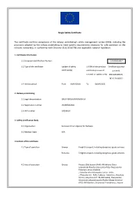 Single Safety Certificate.Pdf