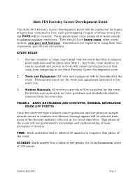 State FFA Forestry Career Development Event
