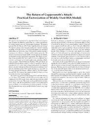 The Return of Coppersmith's Attack:Practical Factorization of Widely Used RSA Moduli