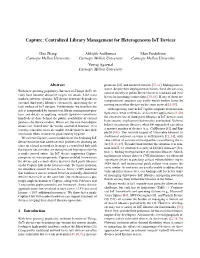 Centralized Library Management for Heterogeneous Iot Devices
