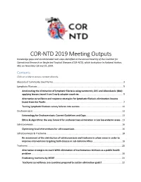 COR-NTD 2019 Meeting Outputs