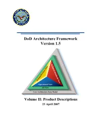 Dod Architecture Framework Version