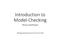 Introduction to Model-Checking Theory and Practice