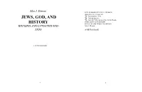 JEWS, GOD, and HISTORY HISTORY REVISED and UPDATED EDITION REVISED and UPDATED EDI- Max I