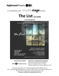 La Liste) a Study Guide