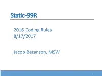 Static-99R Training