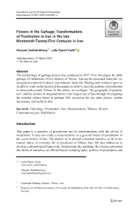 Flowers in the Garbage: Transformations of Prostitution in Iran in the Late Nineteenth-Twenty-First Centuries in Iran