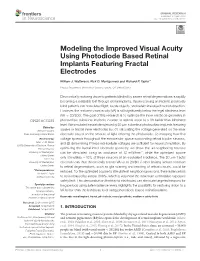 Modeling the Improved Visual Acuity Using Photodiode Based Retinal Implants Featuring Fractal Electrodes