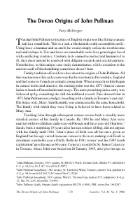 The Devon Origins of John Pullman