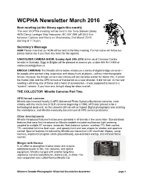 WCPHA Newsletter March 2016