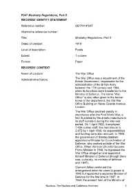 1 P247 Musketry Regulations, Part II RECORDS' IDENTITY STATEMENT Reference Number