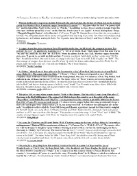 16 Tossups on Locations in Hip-Hop: an Incomplete Packet by York Chen Written During Covid19 Quarantine 2K20