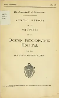 Annual Report of the Trustees of The