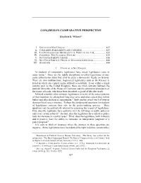 Congress in Comparative Perspective