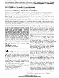 PET/MRI for Neurologic Applications