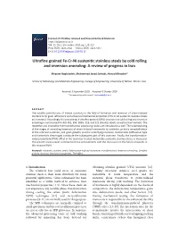 Ultrafine Grained Fe-Cr-Ni Austenitic Stainless Steels by Cold Rolling and Reversion Annealing: a Review of Progress in Iran