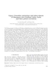 Upper Cisuralian Palynology and Palaeoclimate of Manuguru Area Godavari Basin, India and Their Global Correlation