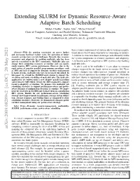 Extending SLURM for Dynamic Resource-Aware Adaptive Batch