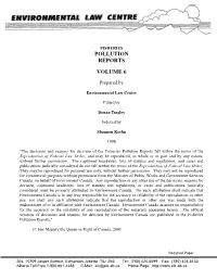 Fisheries Pollution Reports