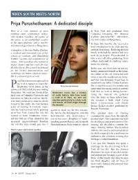 Priya Purushothaman: a Dedicated Disciple