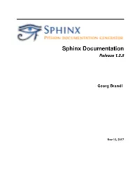 Sphinx Documentation Release 1.5.6
