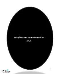Spring/Summer Recreation Booklet 2019