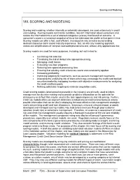 Viii. Scoring and Modeling
